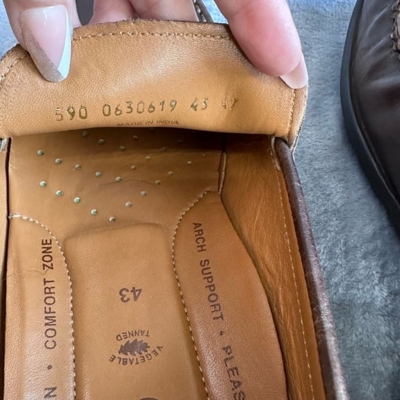 Ecco brown leather loafers men’s size 43 US size 9 / 9.5 - Picture 8 of 9